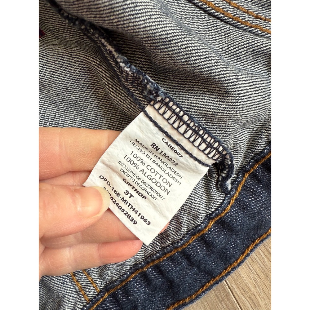 Wrangler NASA Denim Jacket Toddler Boys 3T Dark Wash Blue Jean Jacket‎ Custom - Picture 5 of 10